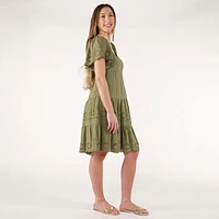 DV Mini robe à manches courtes en dentelle sweetheart