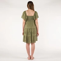 DV Mini robe à manches courtes en dentelle sweetheart
