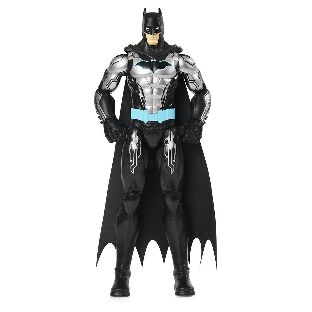 Batman 12-inch Bat-Tech Action Figure (Black/Blue Suit), for Kids Aged 3 and up