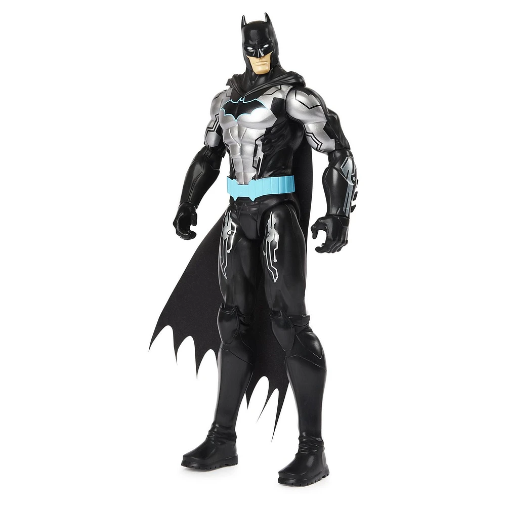 Batman 12-inch Bat-Tech Action Figure (Black/Blue Suit), for Kids Aged 3 and up