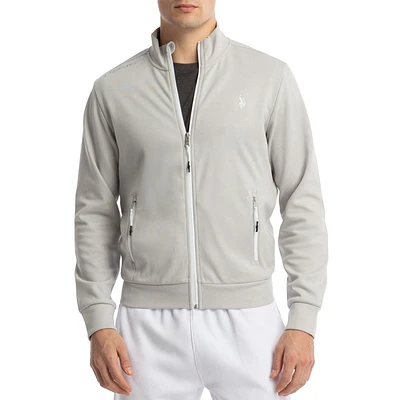 U.S. Polo Assn. Men's Bonded Interlock Full Zip Track Jacket, Jacket