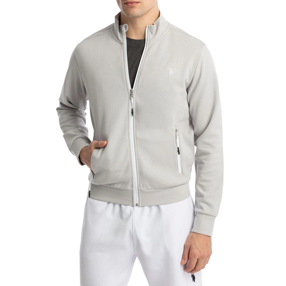 U.S. Polo Assn. Men's Bonded Interlock Full Zip Track Jacket, Jacket