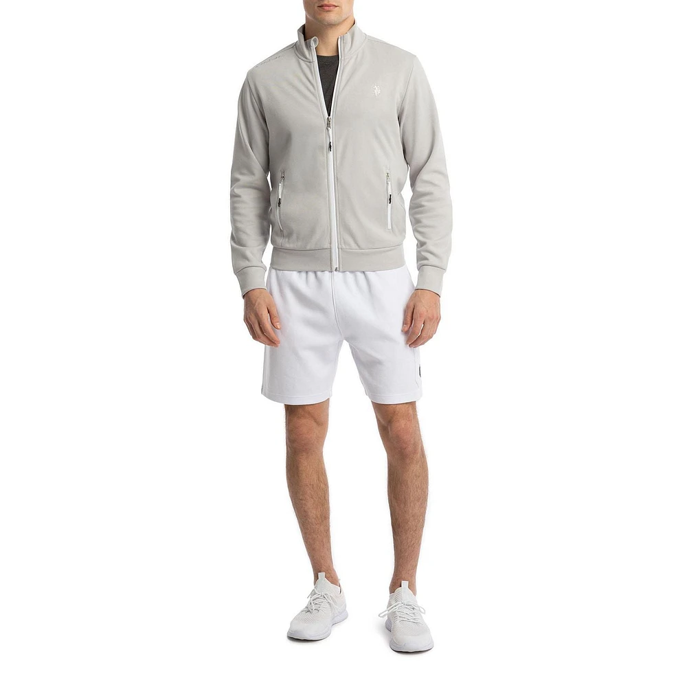 U.S. Polo Assn. Men's Bonded Interlock Full Zip Track Jacket, Jacket