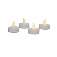 Way to Celebrate 4-Count LED Flickering Tealight Candles, White