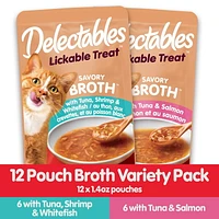 Delectables™ Lickable Treat Broth Variety Pack for Cats, 12x40g (12pk)