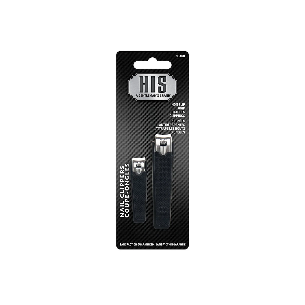 HIS Non-Slip Grip Catches Nail Clippers Pack of 2