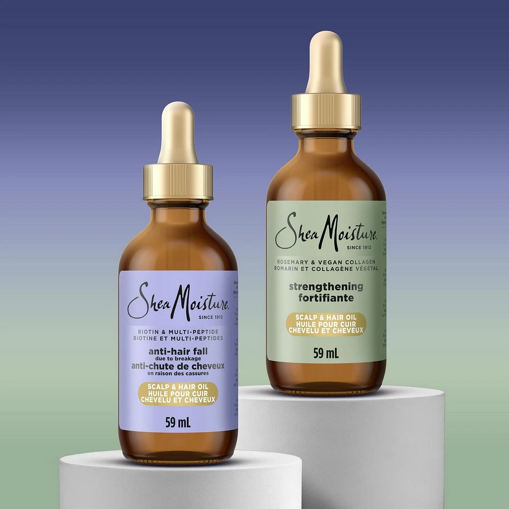 SheaMoisture Strengthening Scalp & Hair Oil with Rosemary & Vegan Collagen & ScalpBoost Technology to Promote Length Retention & Invigorate the Scalp, 59 ML, 59 ML