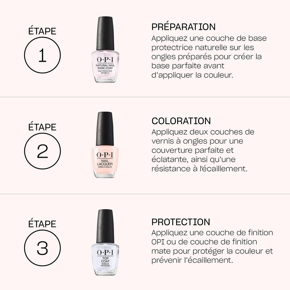 Vernis à ongles 15 mL. Jusqu'à 7 jours de tenue