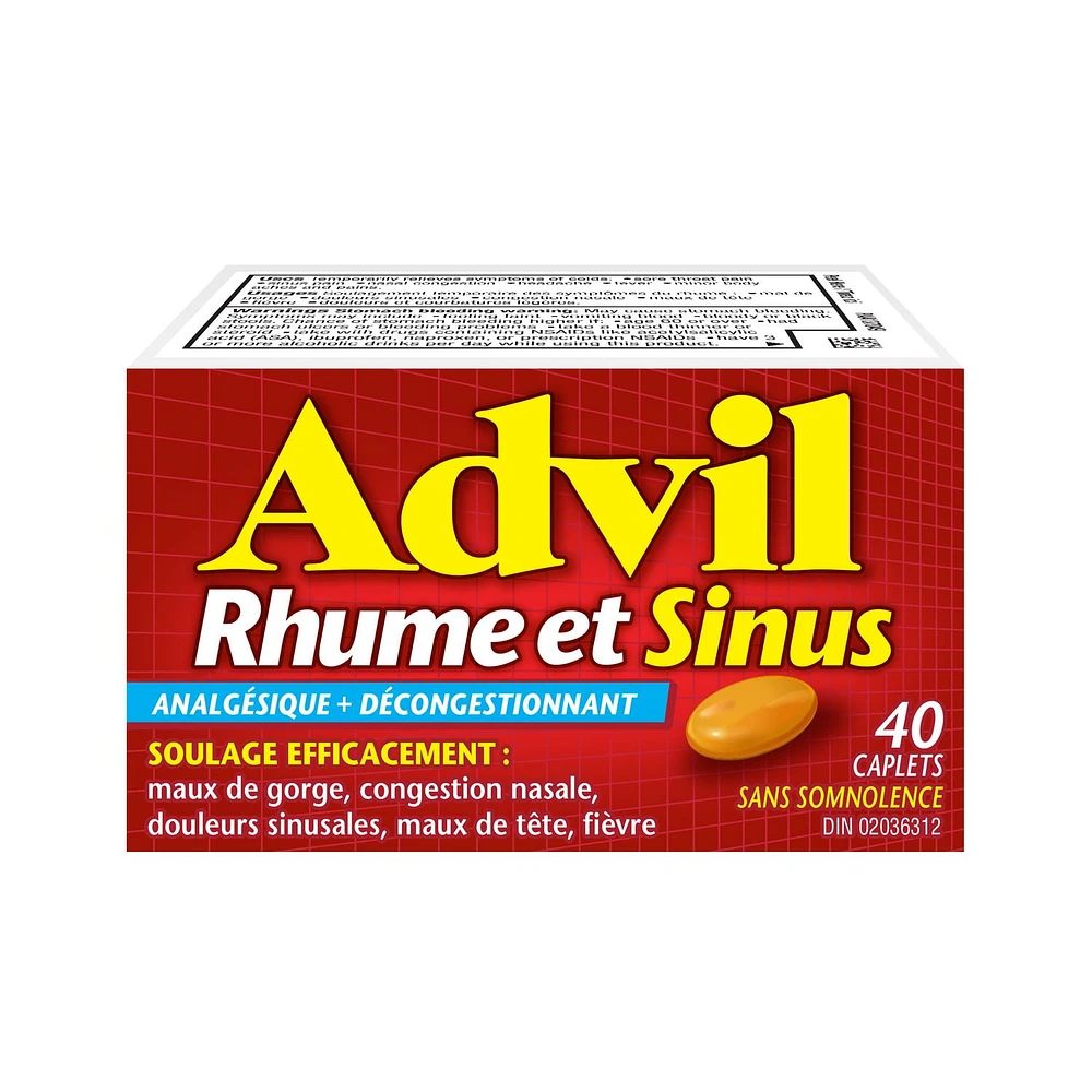 Decongestant Advil Cold & Sinus - 40 caplets 40 caplets