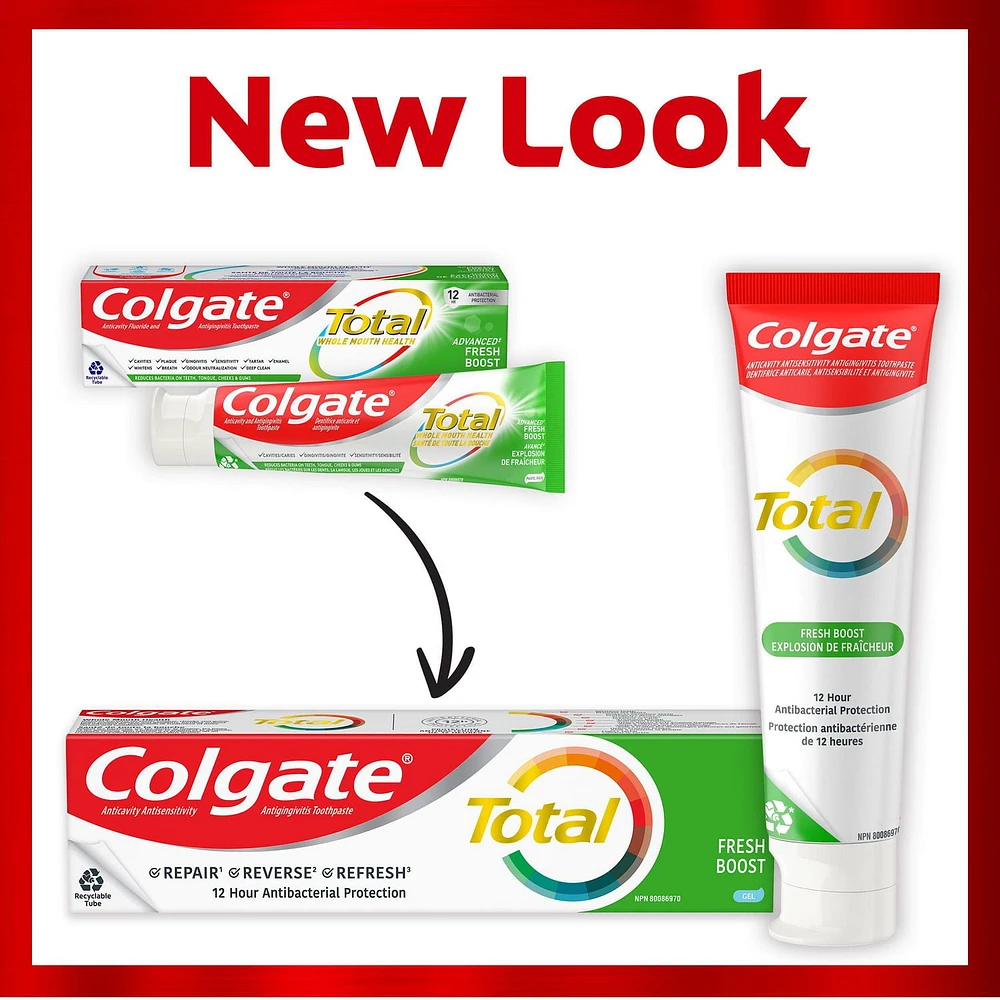 Colgate Total Fresh Boost Toothpaste Gel, 120 mL, 120ml