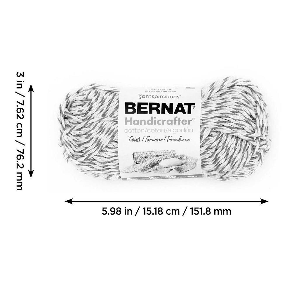 Bernat® Handicrafter® Ombre Yarn, Cotton #4 Medium, 1.5oz/42.5g, 68 Yards