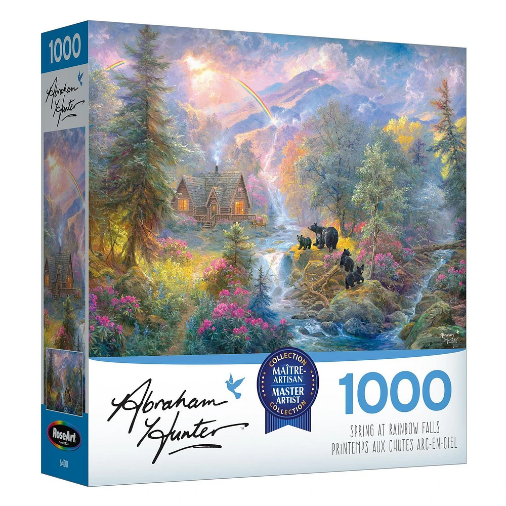 Cra-Z-Art Abraham Hunter 1000 Piece Puzzle - Spring at Rainbow Falls