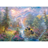 Cra-Z-Art Abraham Hunter 1000 Piece Puzzle - Spring at Rainbow Falls