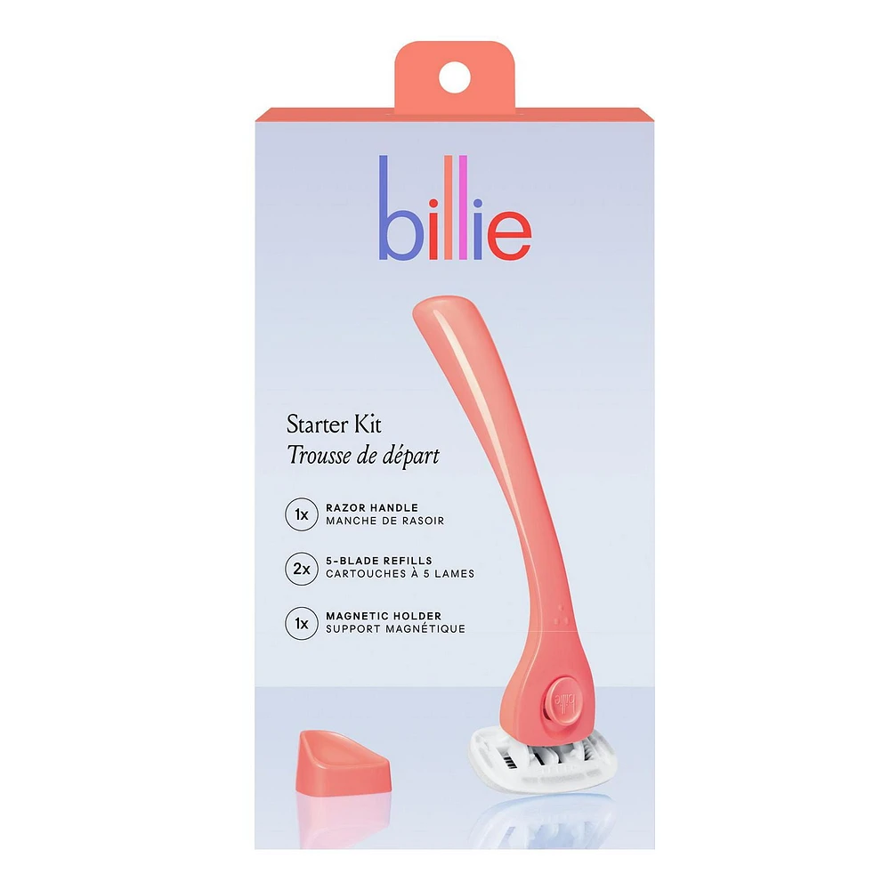 Billie Women’s Razor Starter Kit – Coral, Starter Kit