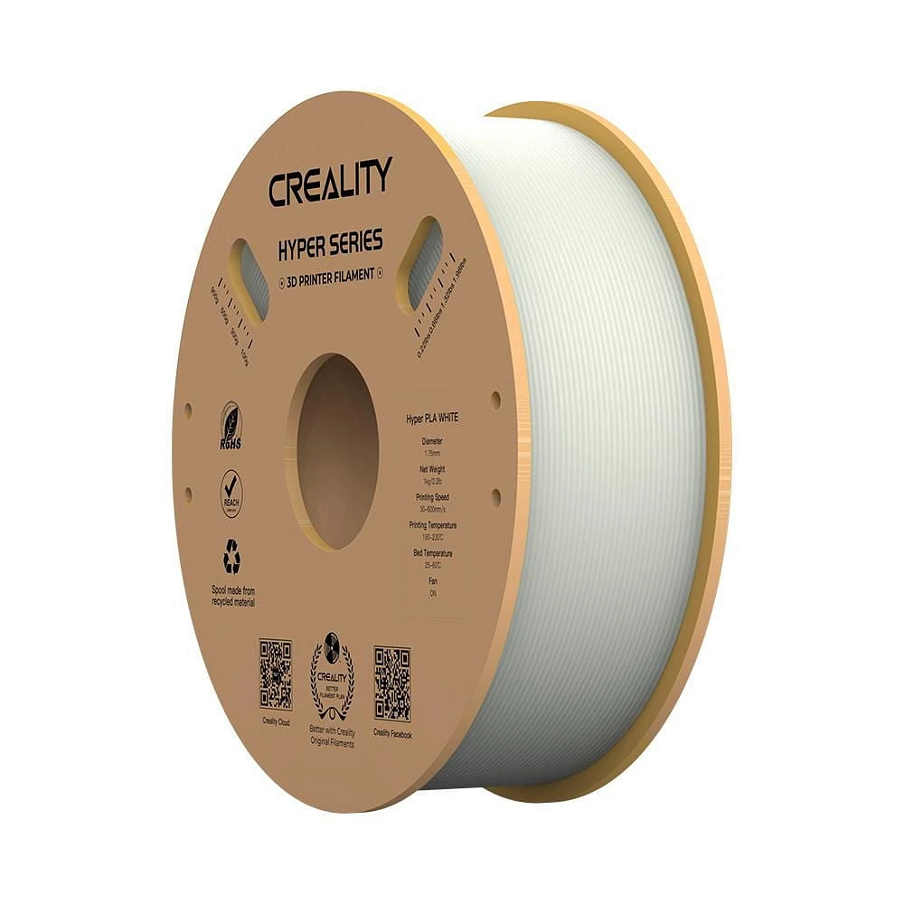 Creality Hyper-PLA 3D Printing Filament 1kg, White