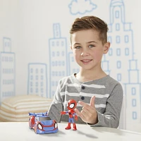 Marvel Spidey and His Amazing Friends Spidey Action Figure And Web-Crawler Vehicle, For Kids Ages 3 And Up