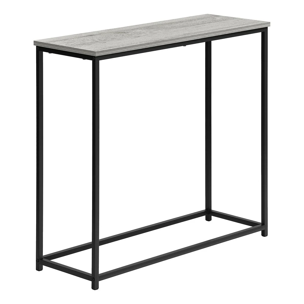 Monarch Specialties Accent Table, Console, Entryway, Narrow, Sofa, Living Room, Bedroom, Metal, Laminate, Grey, Black, Contemporary, Modern