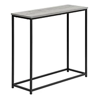 Monarch Specialties Accent Table, Console, Entryway, Narrow, Sofa, Living Room, Bedroom, Metal, Laminate, Grey, Black, Contemporary, Modern