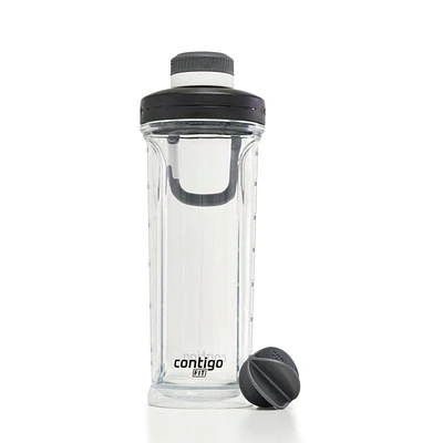 Contigo Fit Shake & Go 2.0 Tritan Shaker Bottle, Protein Mixer, Sake, 28 oz (828 mL)