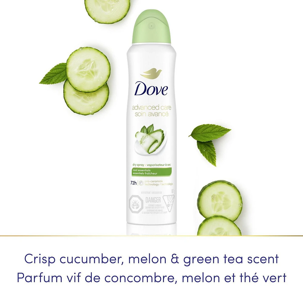 Antisudorifique en Vaporisateur à Sec Dove Advanced Care Essentiels Fraîcheur 107 g Antisudorifique