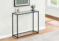 Monarch Specialties Accent Table, Console, Entryway, Narrow, Sofa, Living Room, Bedroom, Metal, Laminate, Grey, Black, Contemporary, Modern