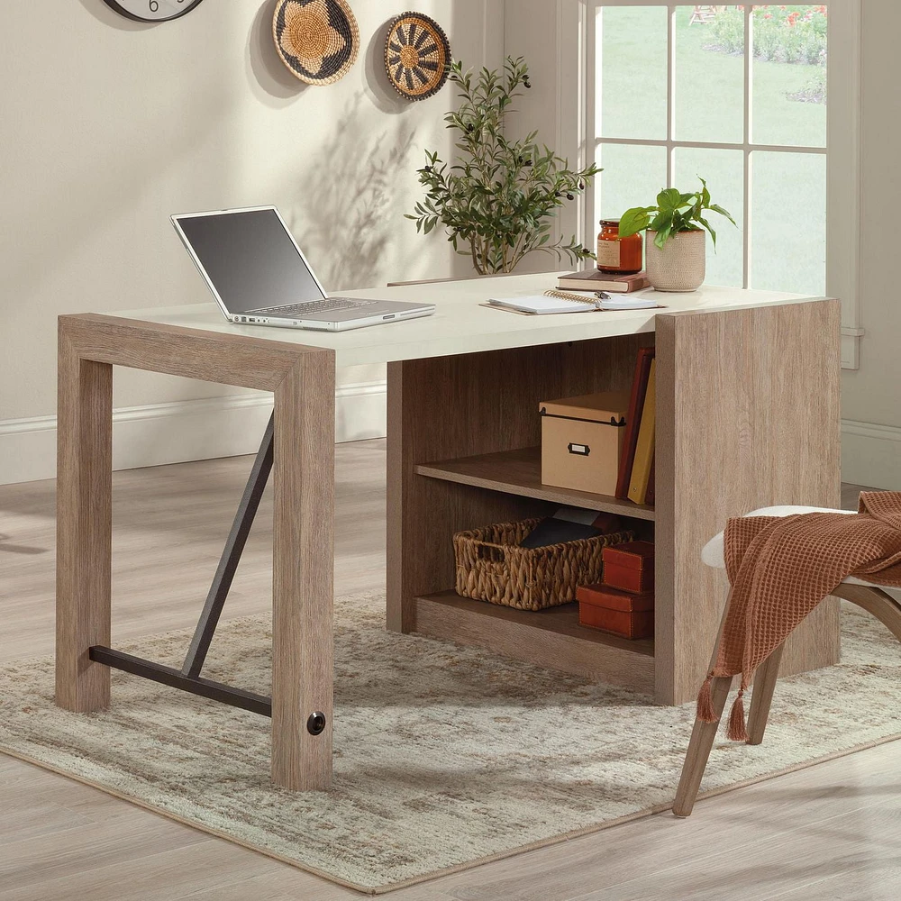 Sauder Dixon City Computer Desk, Brushed Oak, 432893