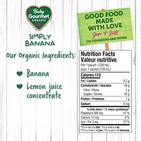 Baby Gourmet Organic Simply Banana Puree, Puree - 128 mL