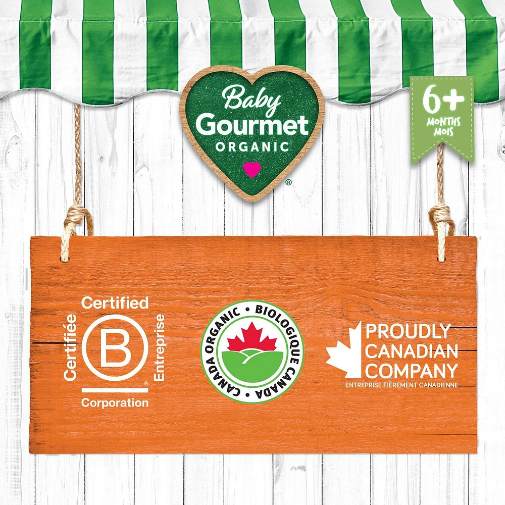 Baby Gourmet Organic Puree Apple Sweet Potato & Berries, Puree - 128 mL