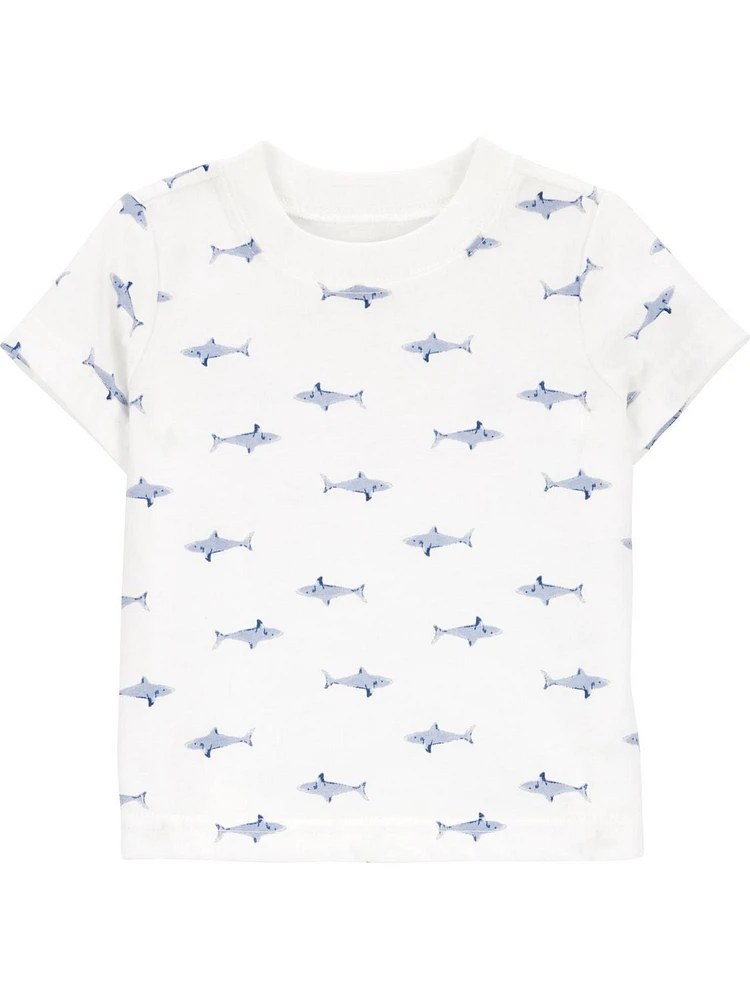 Carter's Child of Mine Baby Boys' Navy Shark Shortall Set, Sizes NB-24months