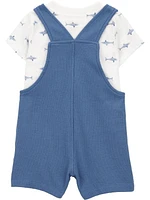 Carter's Child of Mine Baby Boys' Navy Shark Shortall Set, Sizes NB-24months