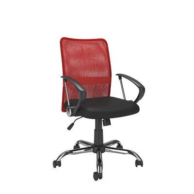 CorLiving Harper Ergonomic Mesh Back Adjustable Height Office Chair - Comfy Rolling Desk Chair, Home Office Mesh Computer Chair with Wheels, Comfortable Back Support for Workstation and Desk