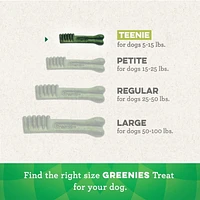 Gâteries dentaires naturelles pour chiens adultes GREENIES Original format TEENIE 11-96 Gâteries