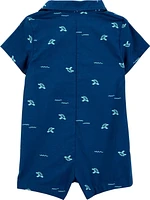 Carter's Child of Mine Infant Boy 1pc Romper-Blue Turtle, Newborn-24 Months