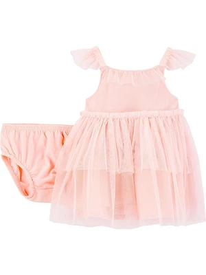 Carter's Child of Mine Baby Girls' Ruffle Pink Dress, Sizes 0/3-24 Months