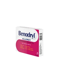 Benadryl Allergy Medicine, 25mg, 36 EA