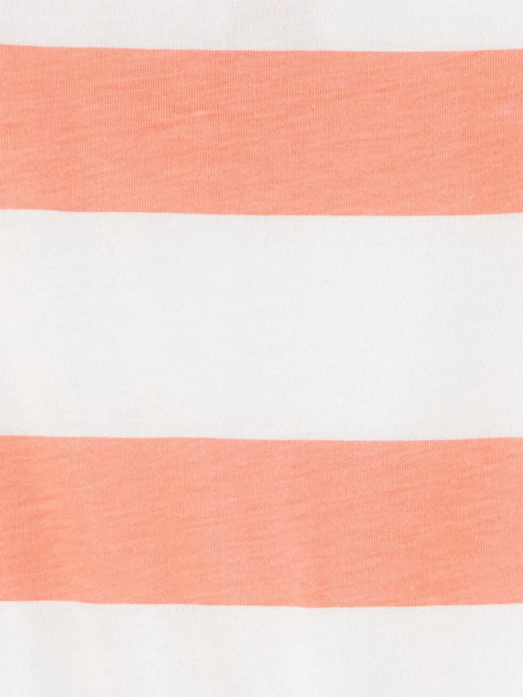 Carter's Child of Mine Infant Boy 1pc Romper-Orange Stripe, Newborn-24 Months