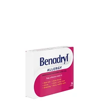 Benadryl Allergy Medicine, 25mg, 36 EA