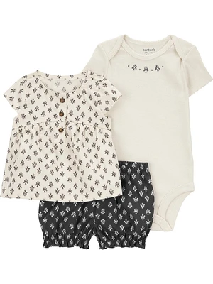 Ensemble de couvre-couches noirs et blancs Carter's Child of Mine pour bébé fille