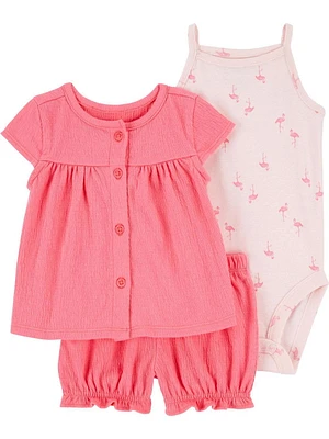 Carter's Child of Mine Ensemble de couvre-couches flamant rose pour bébé fille Tailles NB-24 mois