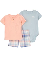 Carter's Child of Mine Ensemble de couvre-couches à carreaux rose et bleu pour bébé garçon Tailles NB-24 mois