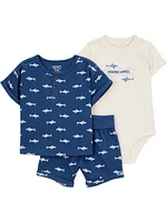 Carter's Child of Mine Ensemble de couvre-couches requin bleu pour bébé garçon Tailles NB-24 mois