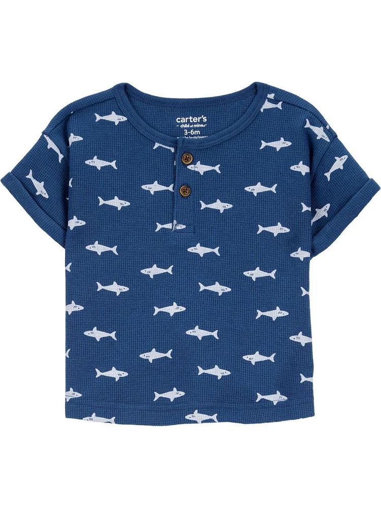 Carter's Child of Mine Ensemble de couvre-couches requin bleu pour bébé garçon Tailles NB-24 mois