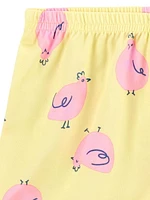Carter's Child of Mine Ensemble pyjama 2 pièces poulet jaune pour bébés et petites filles Tailles 6-9M - 5T
