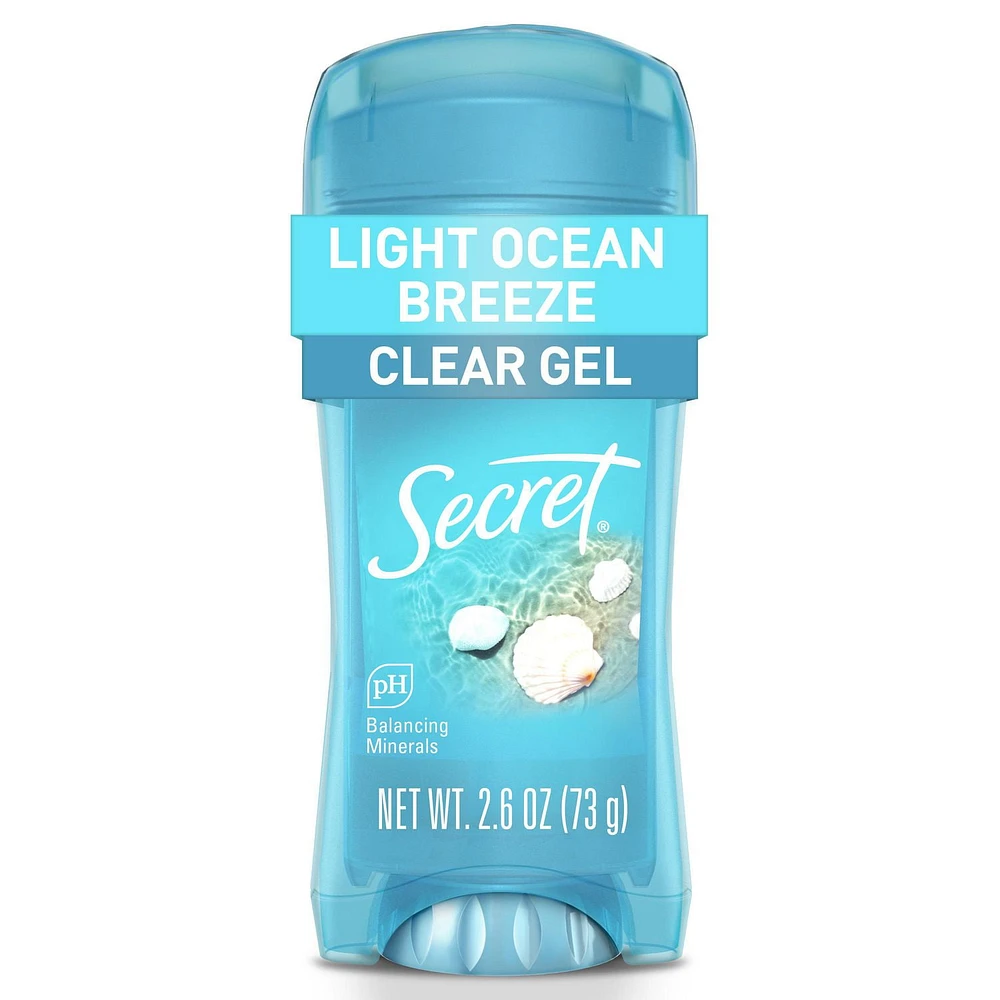 Antisudorifique et désodorisant gel clarté Secret Fraîcheur pour femmes, parfum Brise marine 73G