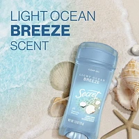 Antisudorifique et désodorisant gel clarté Secret Fraîcheur pour femmes, parfum Brise marine 73G