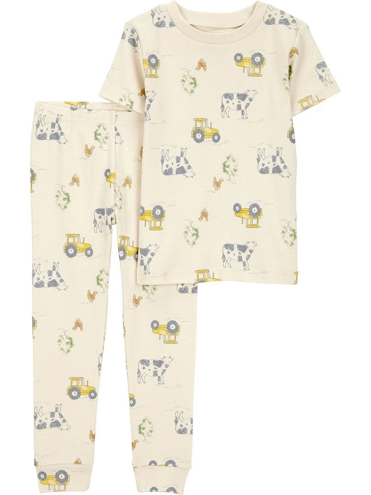 Carter's Child of Mine Ensemble pyjama 2 pièces en coton Farm pour bébés et tout-petits garçons Tailles 6-9M - 5T