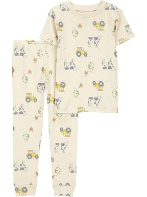 Carter's Child of Mine Ensemble pyjama 2 pièces en coton Farm pour bébés et tout-petits garçons Tailles 6-9M - 5T