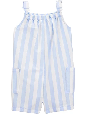 Carter's Child of Mine Barboteuse à rayures bleues et blanches pour petites filles Tailles 2T-5T