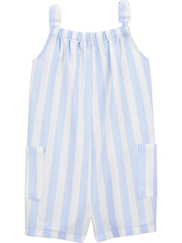Carter's Child of Mine Barboteuse à rayures bleues et blanches pour petites filles Tailles 2T-5T
