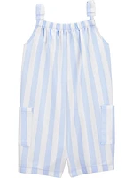 Carter's Child of Mine Barboteuse à rayures bleues et blanches pour petites filles Tailles 2T-5T